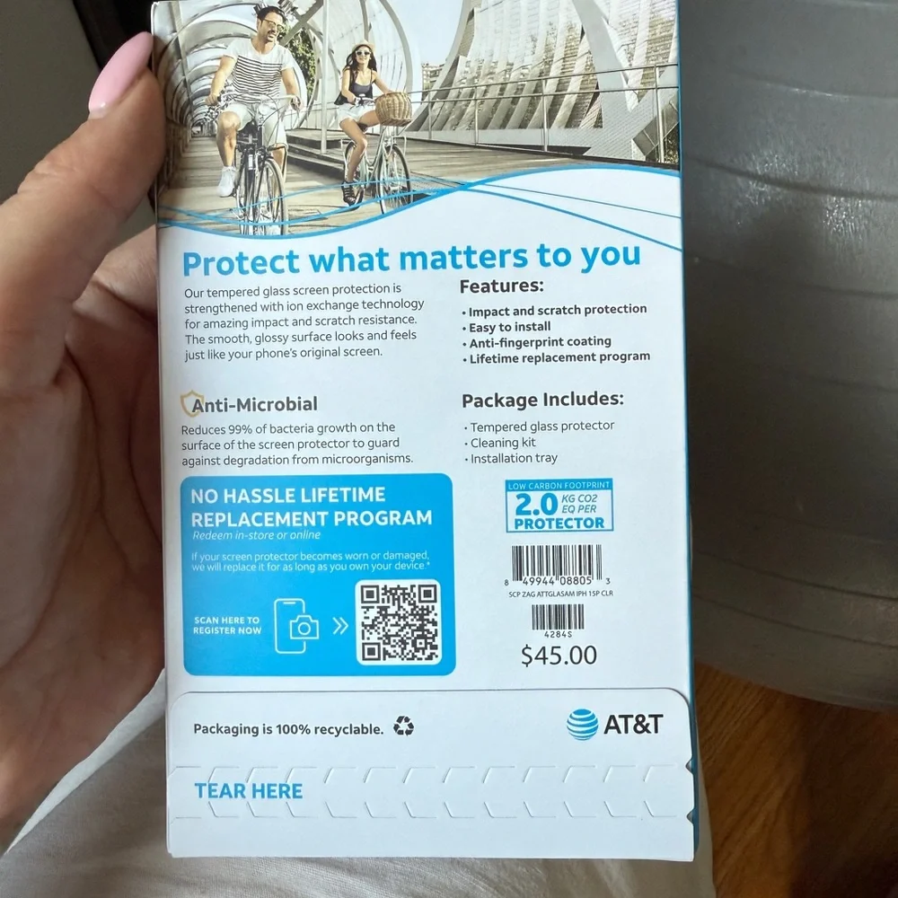 Tempered Glass Screen Protector for iPhone 15 Pro - Clear